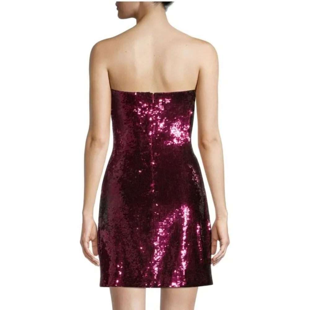 NWT Ramy Brook “Skyla” mini sequin dress in plumberry Size 6